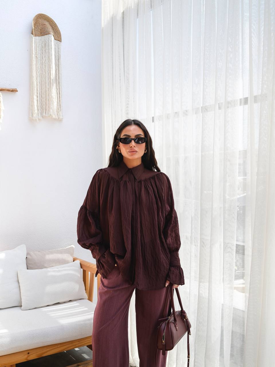 BLOUSE LUNA „mocca“