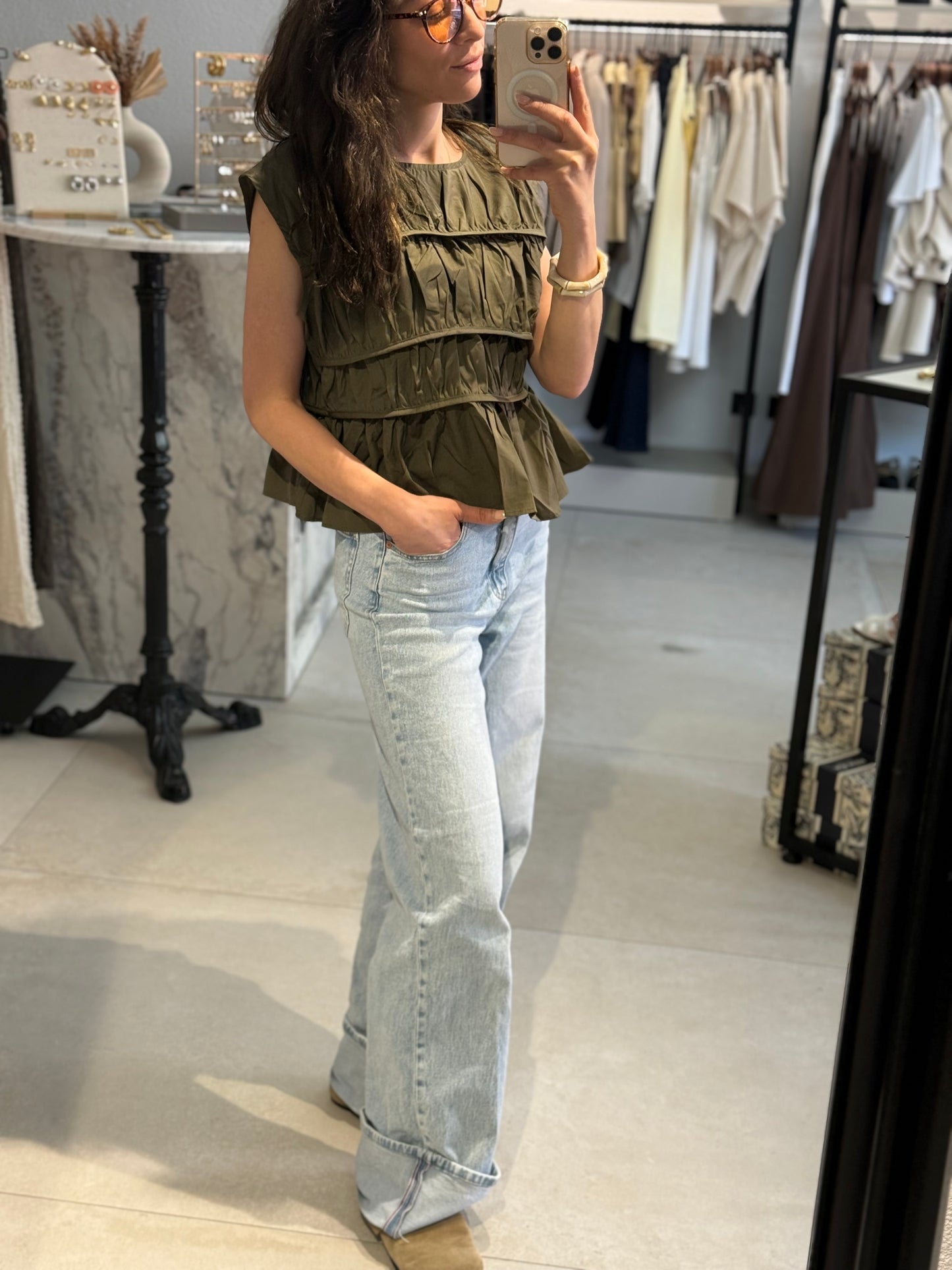 BLUSE AMÉLIE - khaki