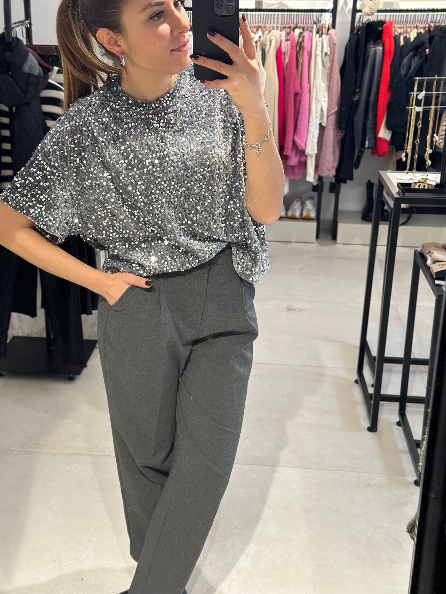 Pailletten-Shirt
