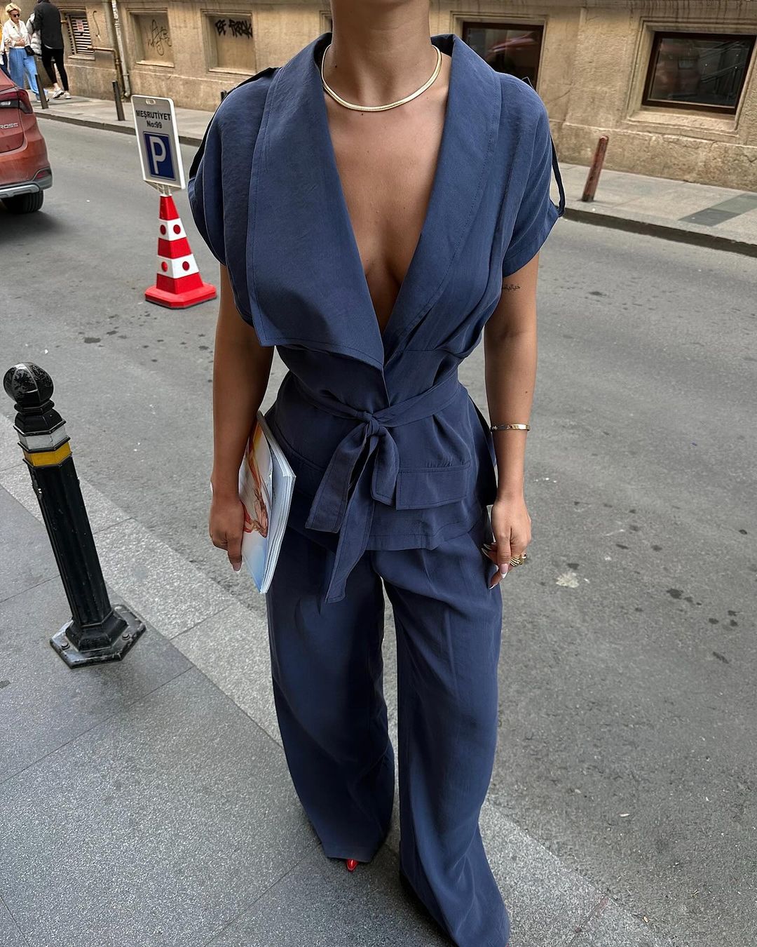 ZWEİTEİLER MİT WESTE AUS TENCEL