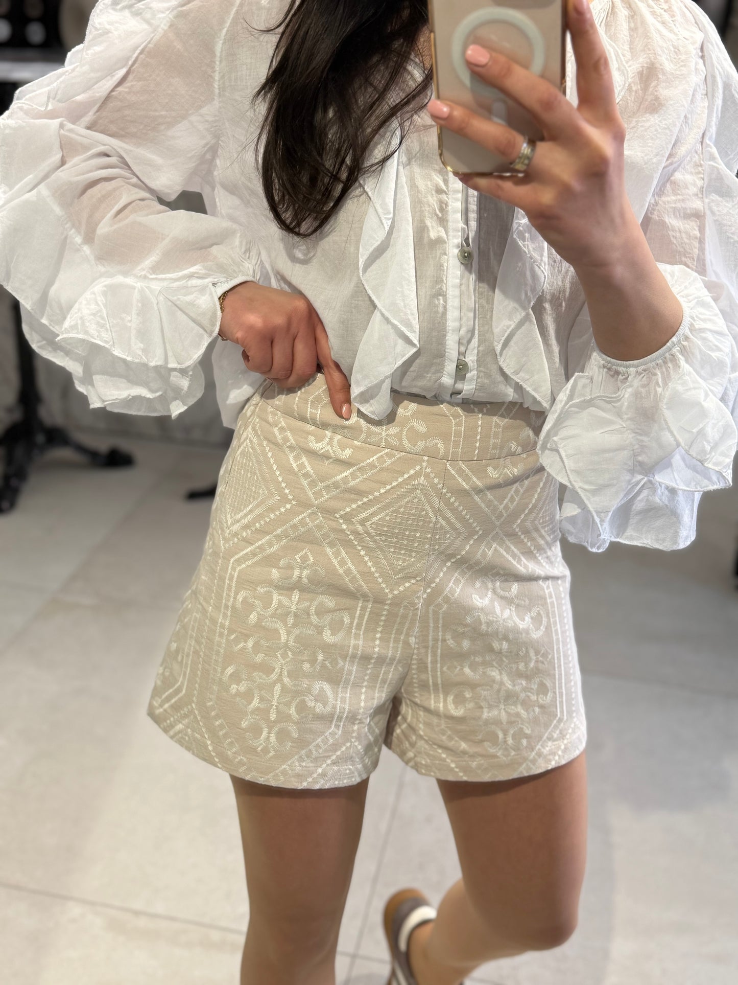 BESTICKTE SHORTS - PARISER KOLEKTION
