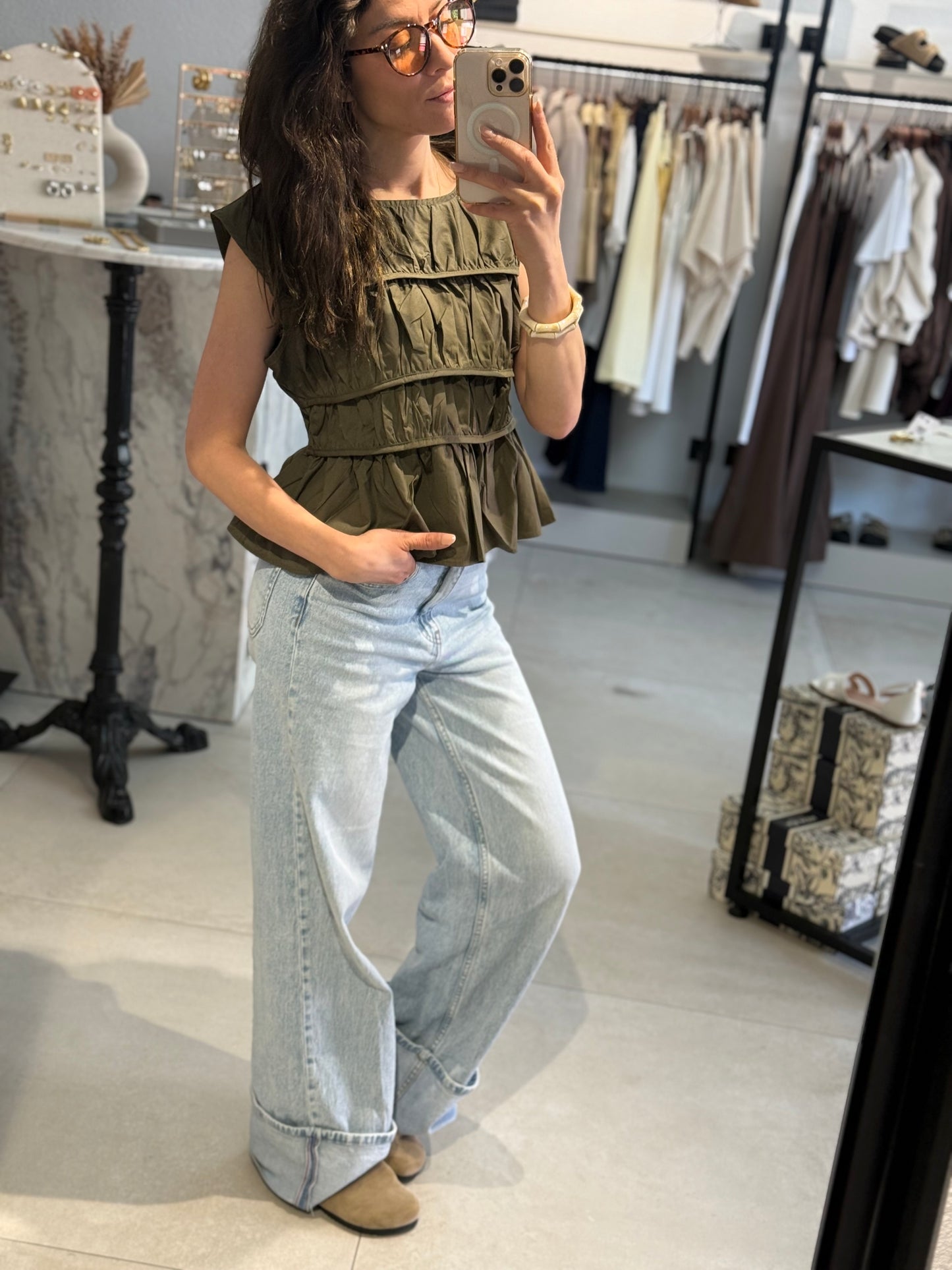 BLUSE AMÉLIE - khaki