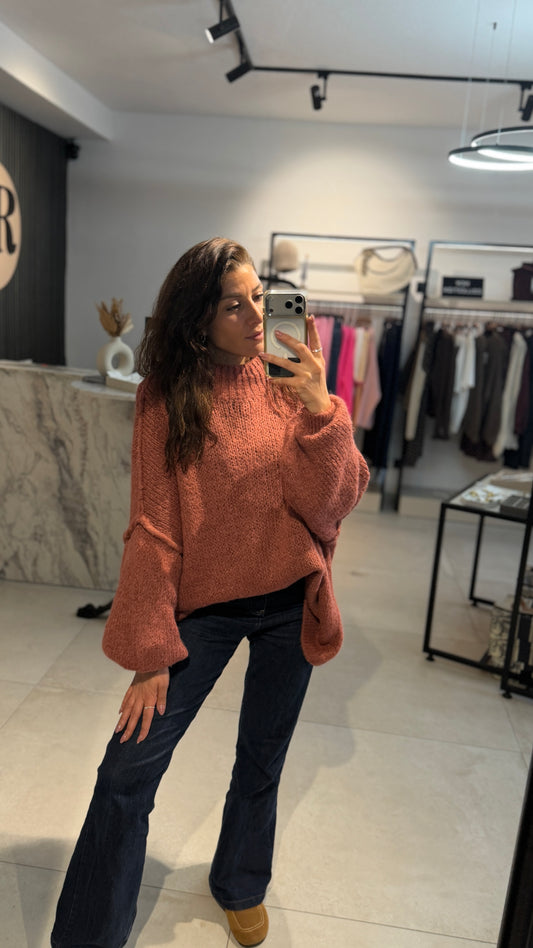 FLAUSCHİ OVERSİZE PULLOVER MİT STEHKRAGEN