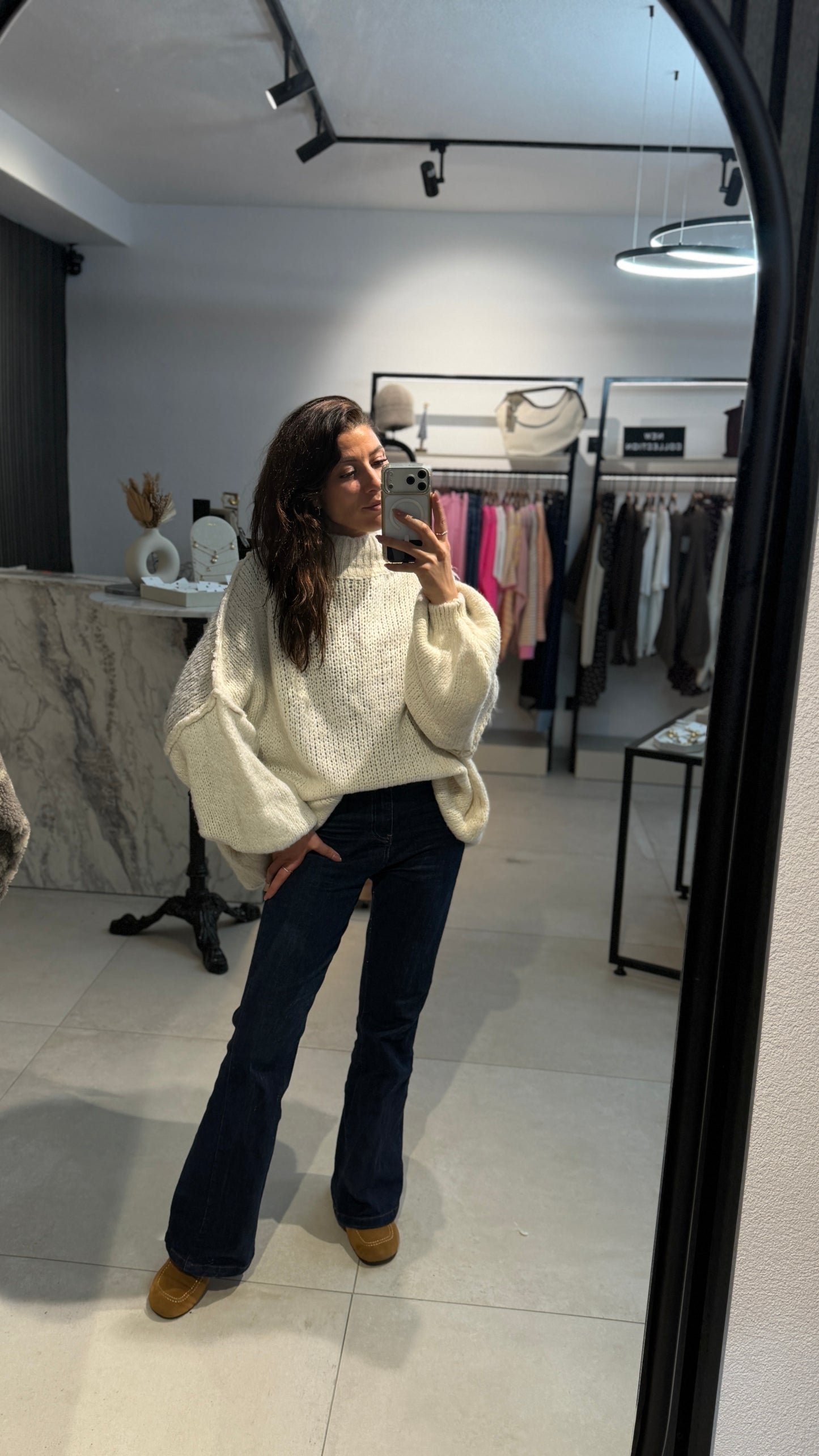 FLAUSCHİ OVERSİZE PULLOVER MİT STEHKRAGEN