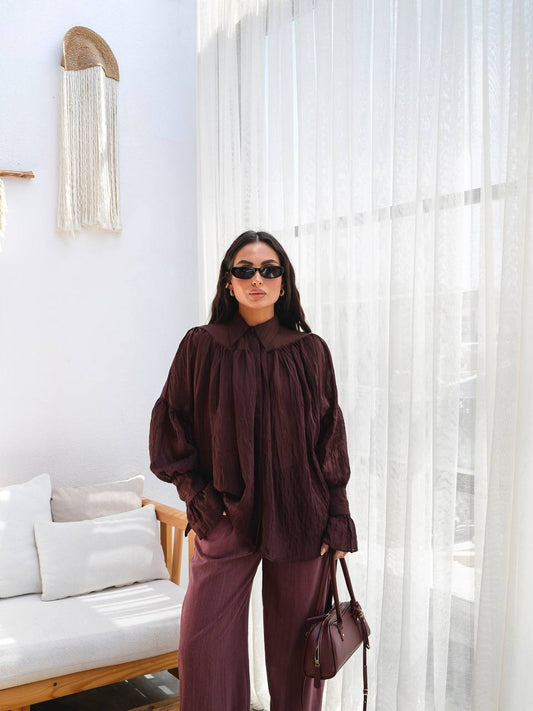 BLOUSE LUNA „mocca“