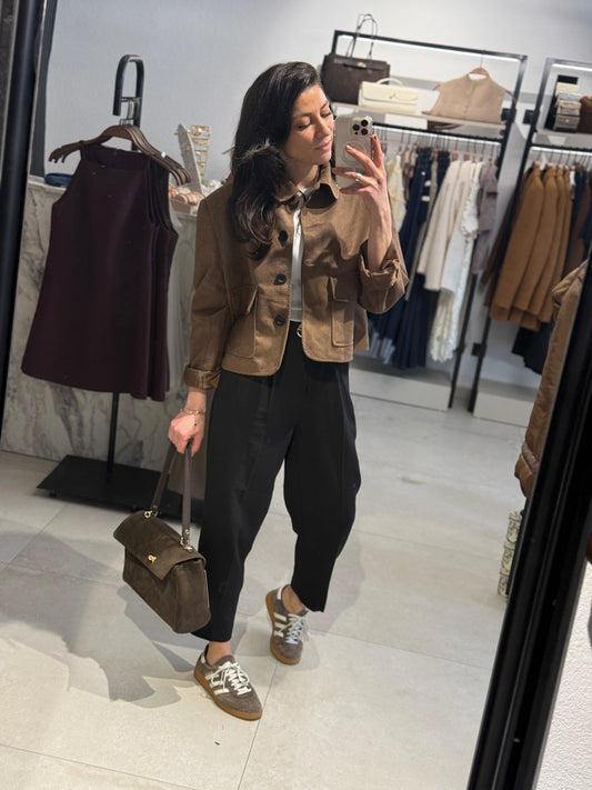 KURZE JACKE IN WILDLEDEROPTIK
