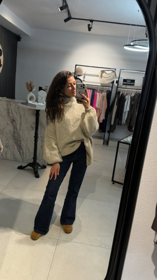 FLAUSCHİ OVERSİZE PULLOVER MİT STEHKRAGEN