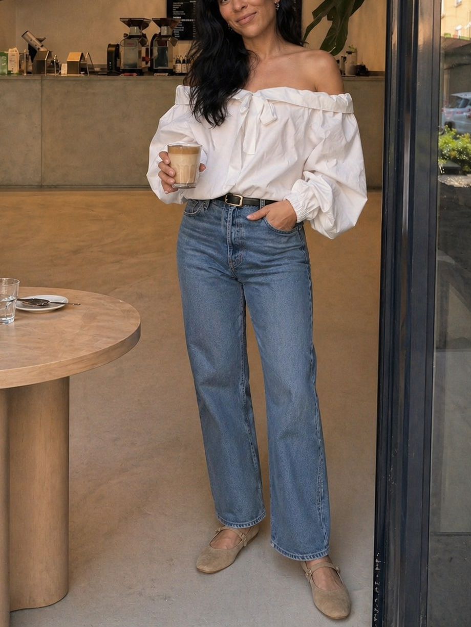 OFF SHOULDER STATEMENT BLUSE