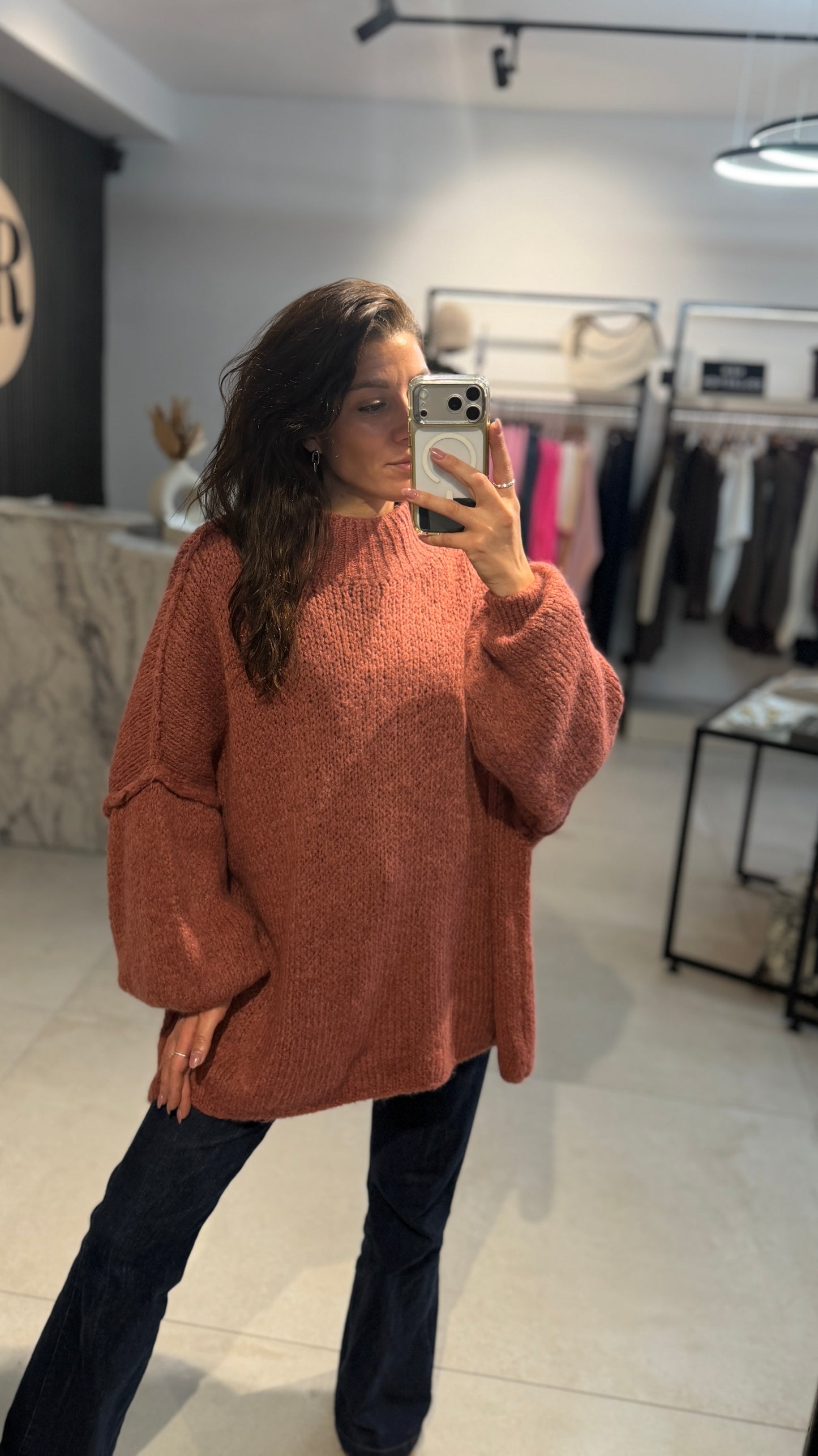 FLAUSCHİ OVERSİZE PULLOVER MİT STEHKRAGEN