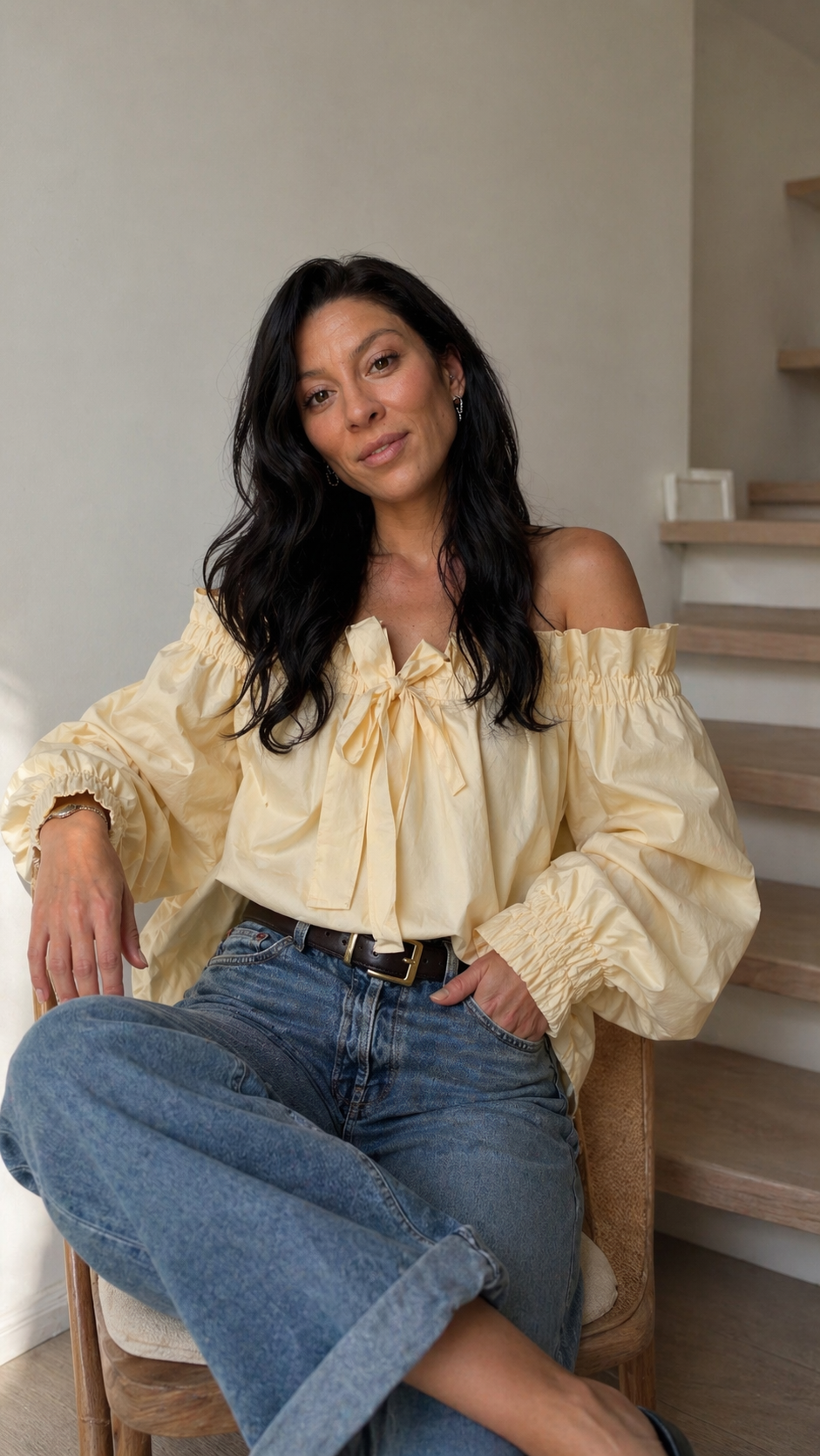 OFF SHOULDER BLUSE butteryellow (PRE-Order Lieferung ab 11.5.26)