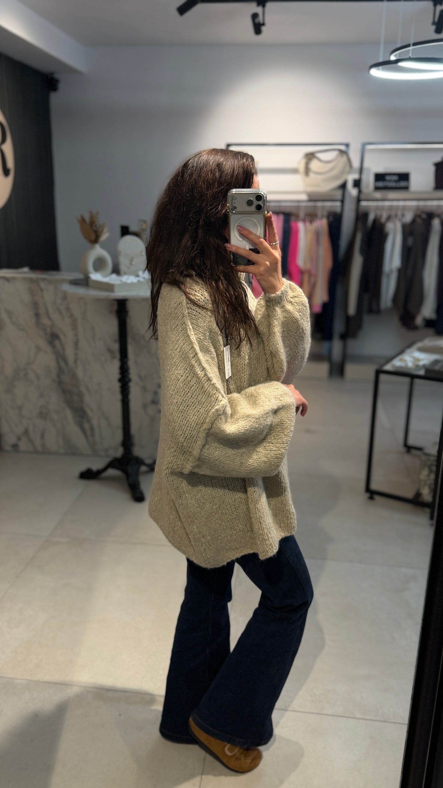 FLAUSCHİ OVERSİZE PULLOVER MİT STEHKRAGEN