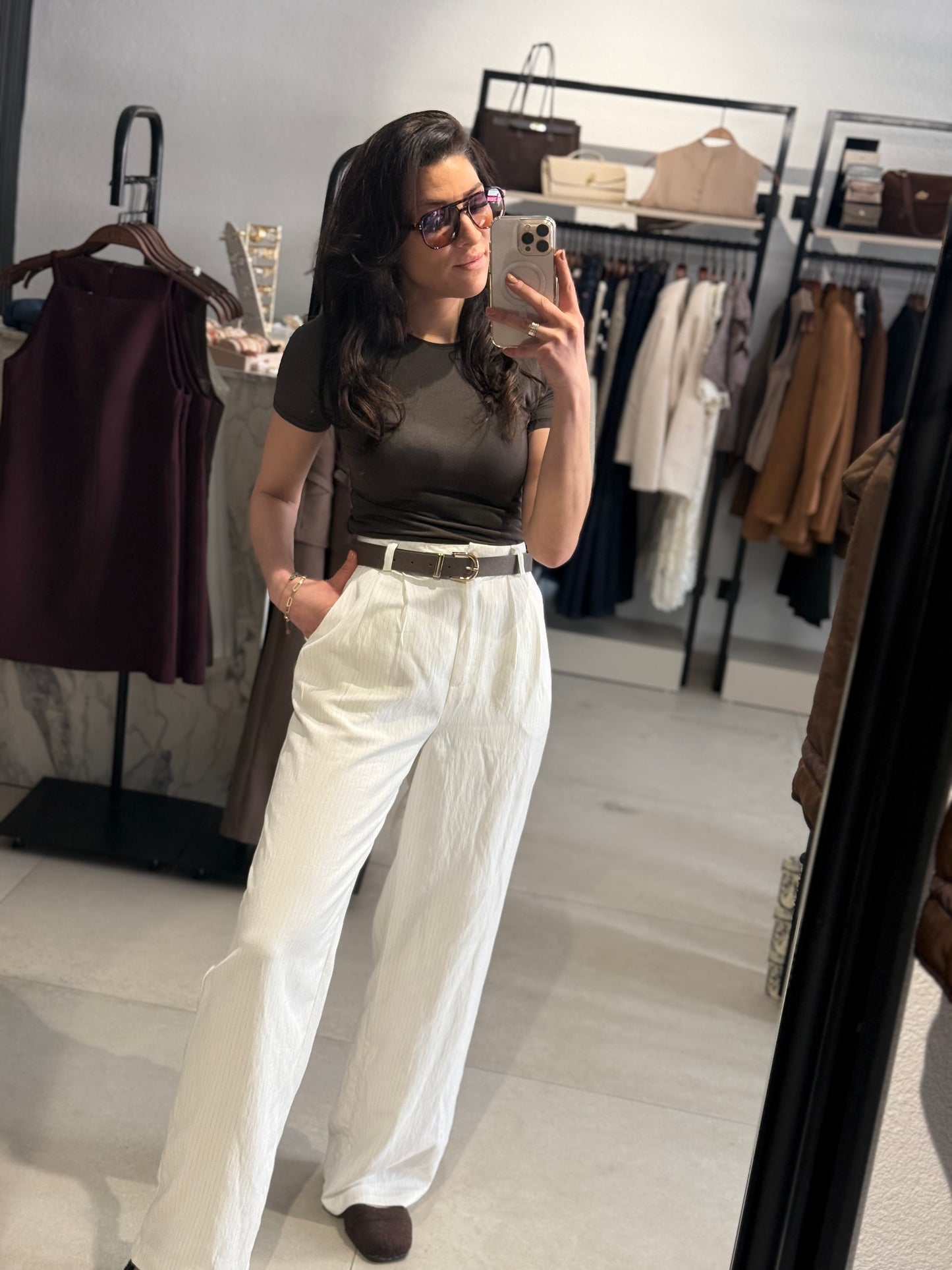 WEITE HOSE MIT GÜRTEL – Off-White