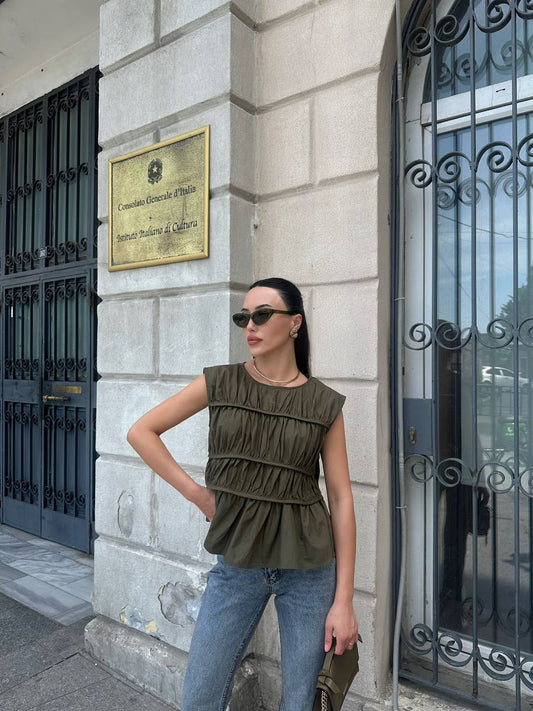 BLUSE AMÉLIE - khaki