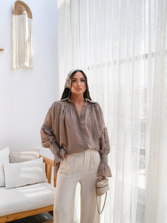 BLOUSE LUNA „taupe“
