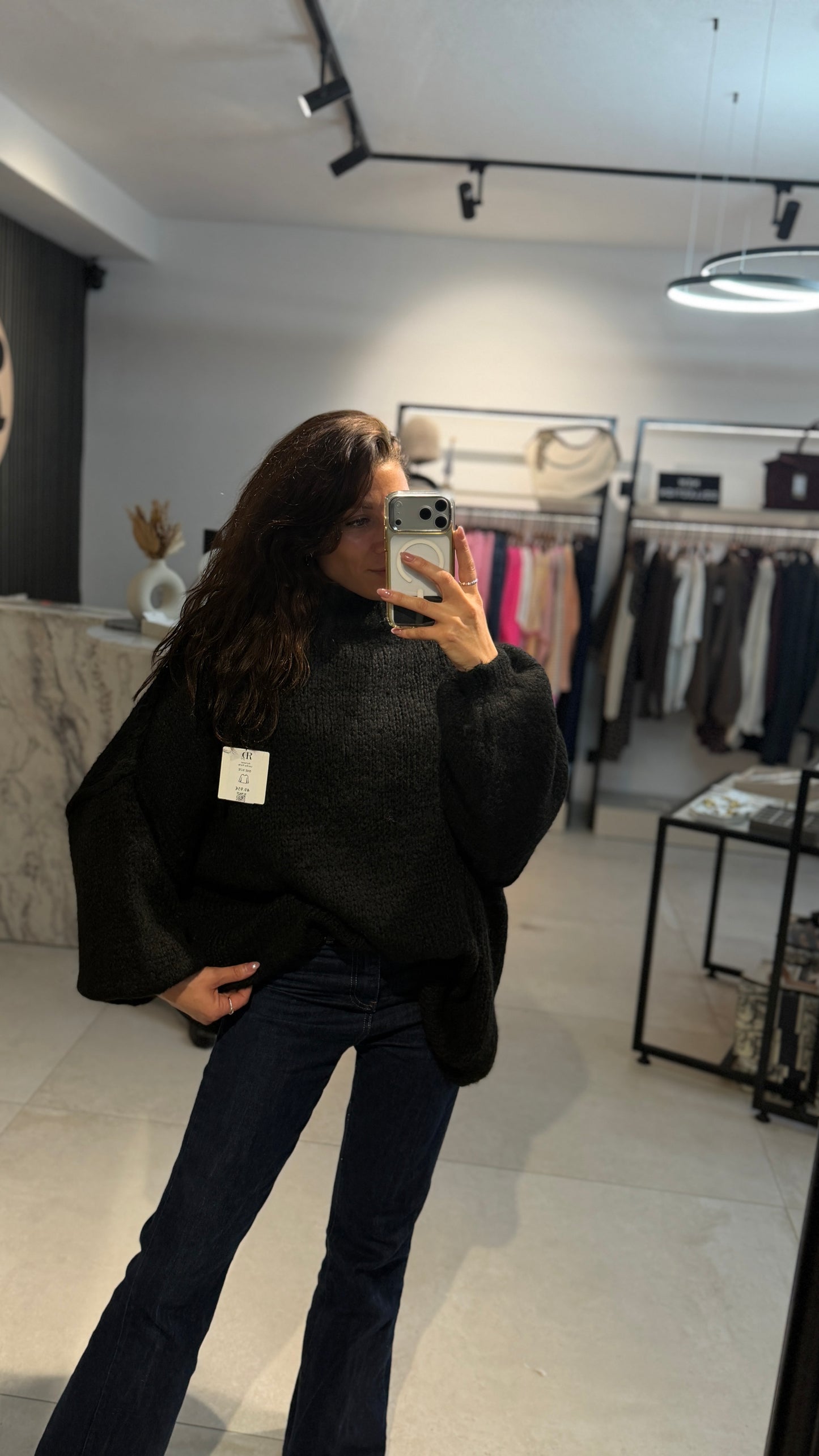 FLAUSCHİ OVERSİZE PULLOVER MİT STEHKRAGEN