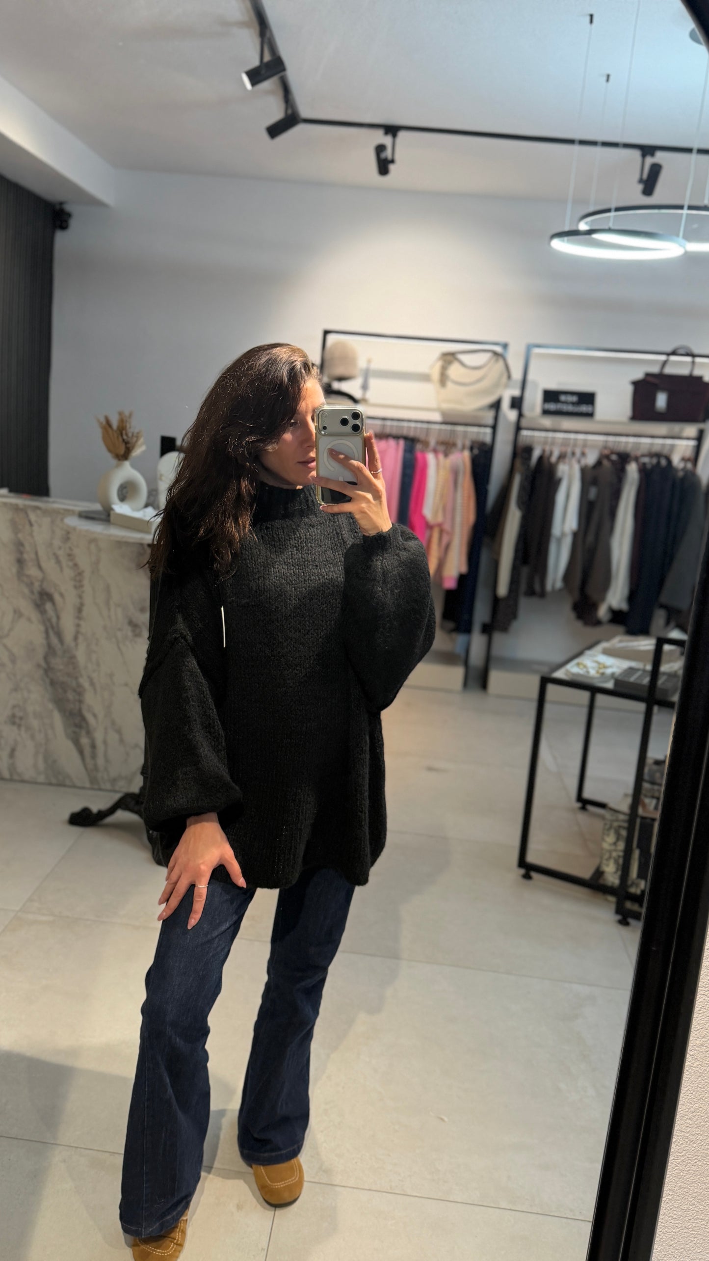 FLAUSCHİ OVERSİZE PULLOVER MİT STEHKRAGEN