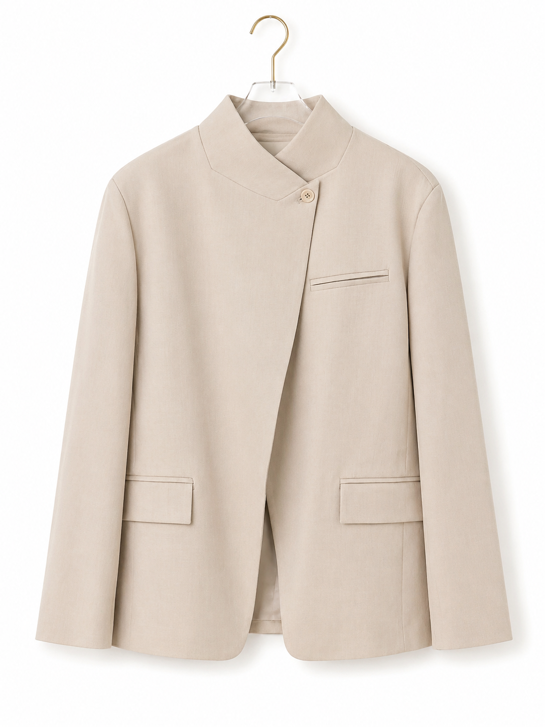 LIGHT KHAKI STRUCTURED BLAZER