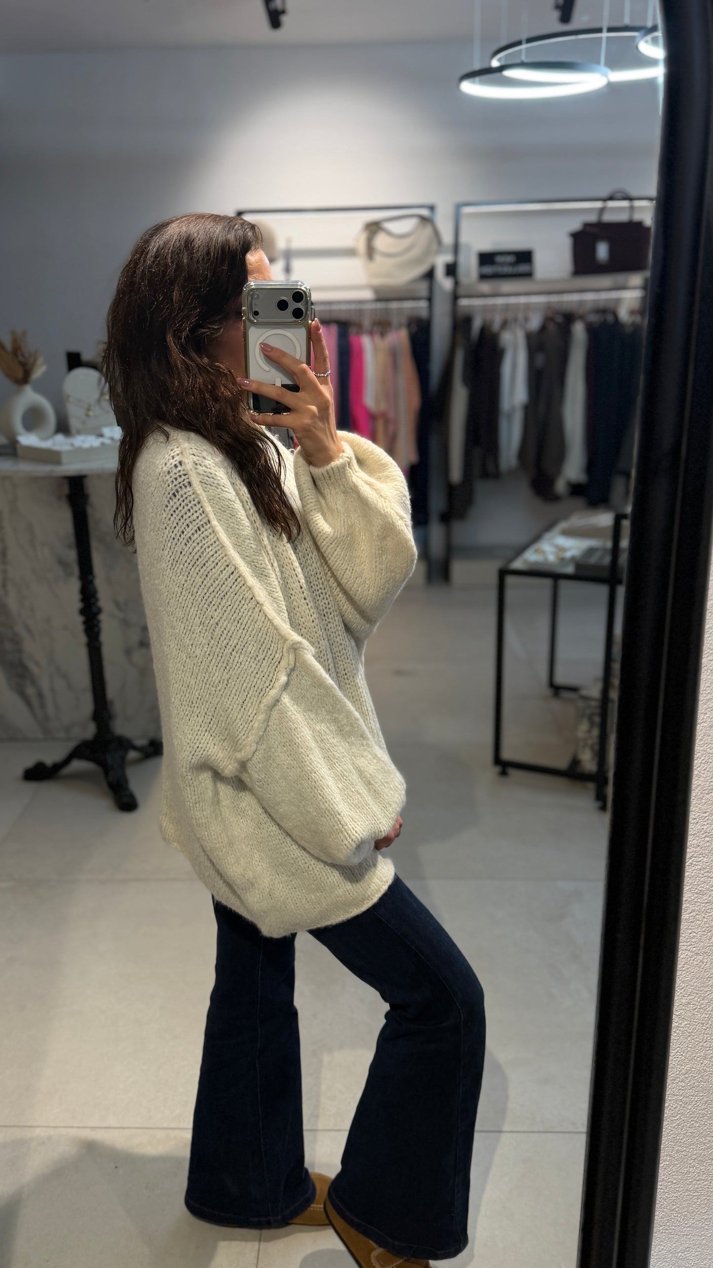 FLAUSCHİ OVERSİZE PULLOVER MİT STEHKRAGEN