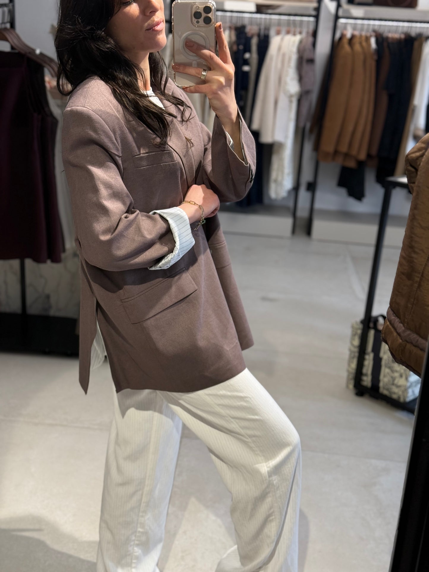 OVERSIZE LEINEN-BLAZER