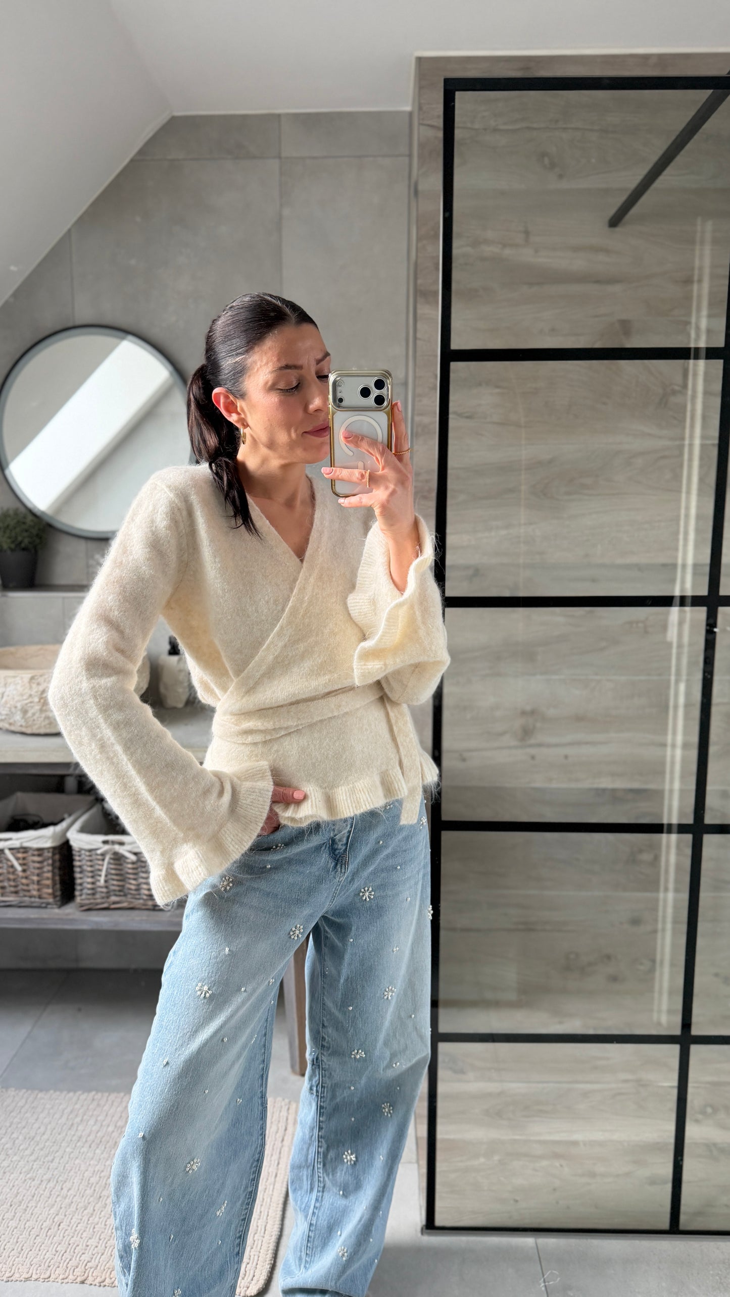 LUNA CREAM SOFT WRAP CARDIGAN