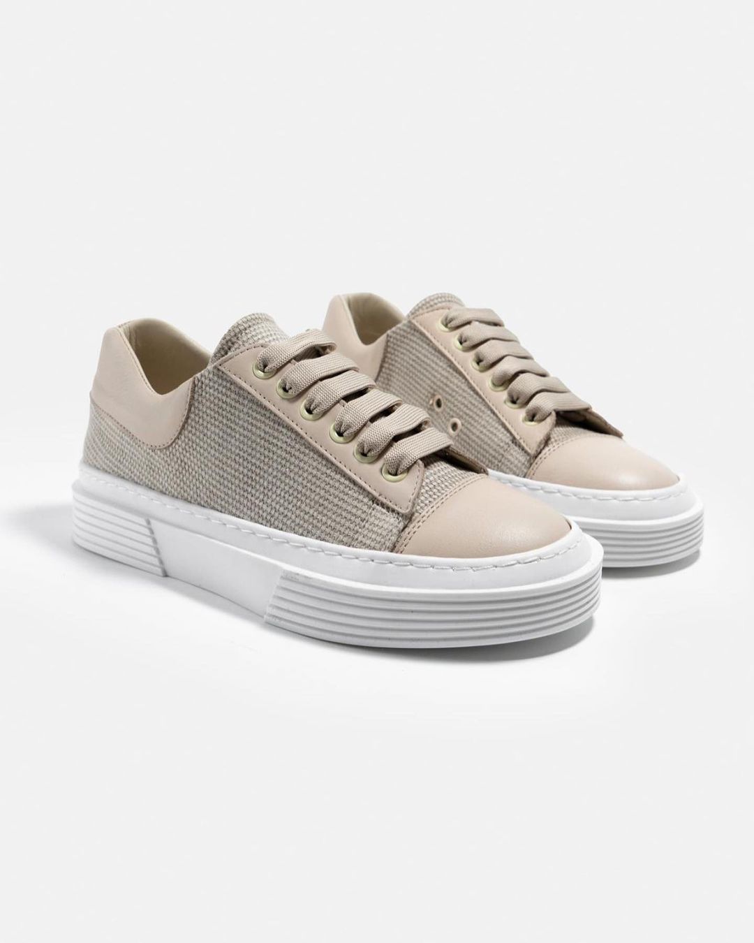 Sneakers natur Leinen